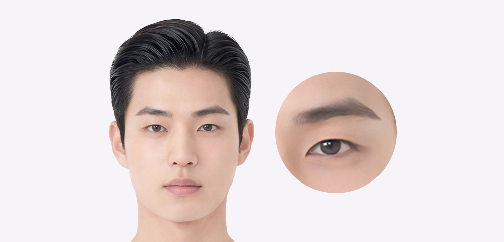 둥근 얼굴형 눈썹 디자인